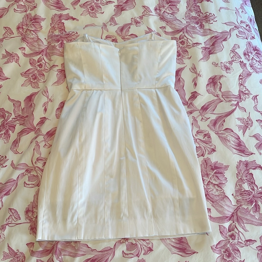 Bcbgeneration White Pleated Strapless Mini Dress - image 2